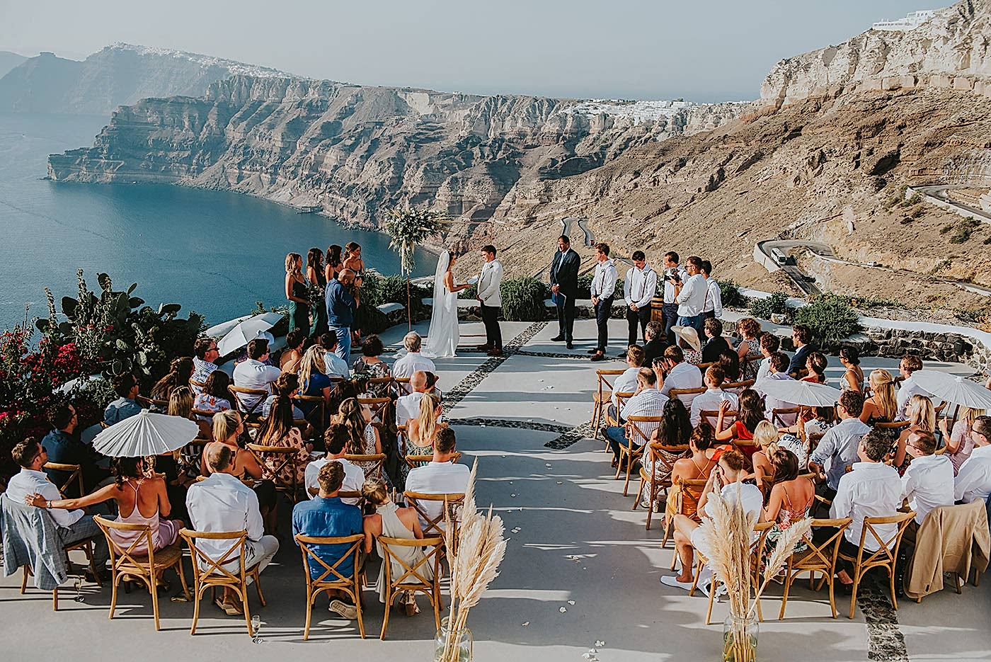 Jess & Jamie’s Epic Santorini Wedding
